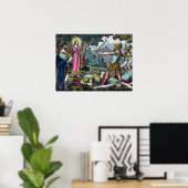 Poster Sainte Philomène percée de flèches (Bureau à domicile)