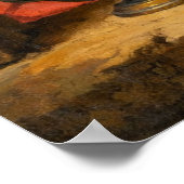 Poster Sainte Praxède par Johannes Vermeer (Coin)