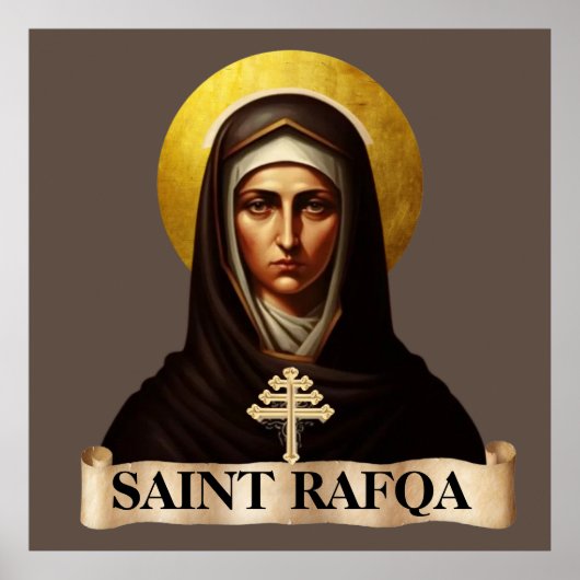 Poster Sainte Rafqa, religieuse maronite, extra large (Devant)