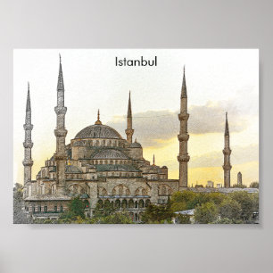 Poster Sainte-Sophie Istanbul Architecture turque