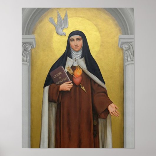 Poster Sainte Thérèse d'Avila Carmelite Nun Religieux (Devant)