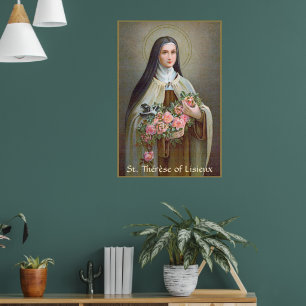 Poster Sainte Thérèse de Lisieux la Petite Fleur (BJE 01)