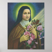 Poster Sainte Thérèse de Lisieux Petite Fleur de Jésus (Devant)