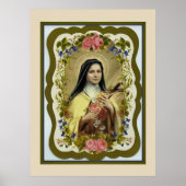 Poster Sainte Thérèse de Lisieux Petite Fleur de Jésus (Devant)