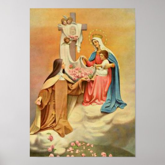 Poster Sainte Thérèse de Lisieux Petite Fleur de Jésus Ma (Devant)