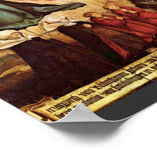 Poster Sainte Trinité Avec Les Anges, Les Saints Et Ses F (Coin)