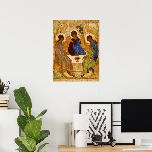 Poster Sainte Trinité par Andrey Rublev (Bureau à domicile)