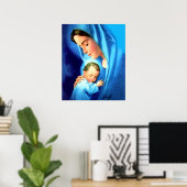 Poster Sainte Vierge Marie avec Bébé Jésus (Bureau à domicile)