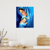 Poster Sainte Vierge Marie avec Bébé Jésus (Cuisine)
