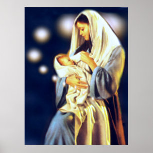Poster Sainte Vierge Marie et Enfant Jésus