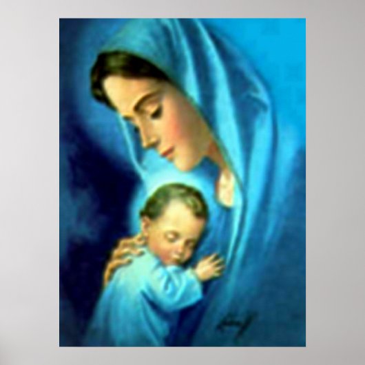Poster Sainte Vierge Marie et Enfant Jésus (Devant)
