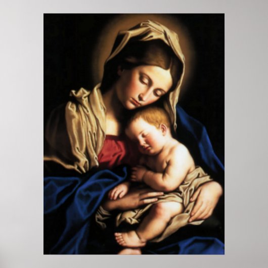 Poster Sainte Vierge Marie et Enfant Jésus (Devant)