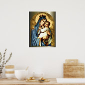 Poster Sainte Vierge Marie et Enfant Jésus (Cuisine)