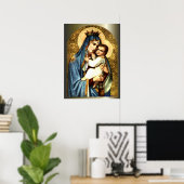 Poster Sainte Vierge Marie et Enfant Jésus (Bureau à domicile)