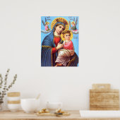 Poster Sainte Vierge Marie et Enfant Jésus (Cuisine)