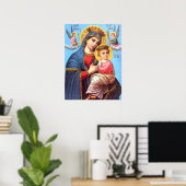 Poster Sainte Vierge Marie et Enfant Jésus (Bureau à domicile)