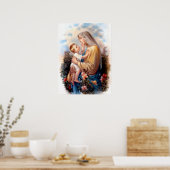 Poster Sainte Vierge Marie et Enfant Jésus (Cuisine)