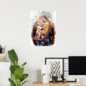 Poster Sainte Vierge Marie et Enfant Jésus (Bureau à domicile)