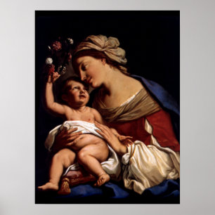 Poster Sainte Vierge Marie et Enfant Jésus-Sirani