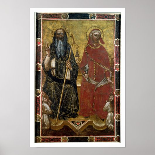 Poster Saints Anthony Abbot et Eligius - Processus peint (Devant)