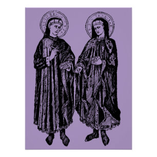 Poster Saints Cosmas et Damian par Bicci di Lorenzo