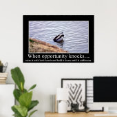 Poster Saisir l'opportunité avec vos deux mains (grand) (Bureau à domicile)