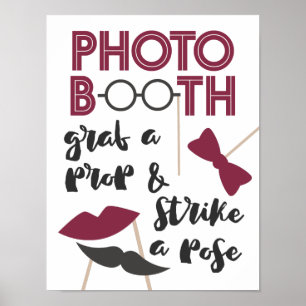 Poster Saisir un Photomaton Charmant avec Accessoires