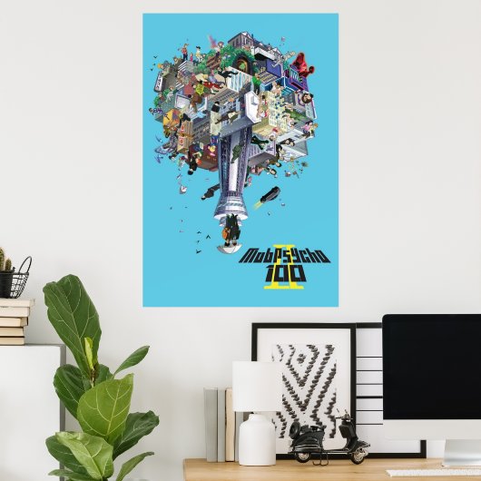 Poster Saison 2 de Mob Psycho 100 (Bureau à domicile)
