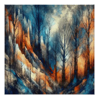 Saison Automne À Woods - AI - Oeuvre Artistique