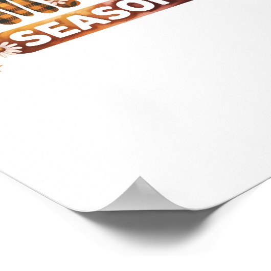 Poster Saison citrouille Boho Automne (Coin)