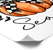 Poster Saison citrouille Coquette Citrouille Bow Hallowee (Coin)