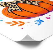Poster Saison citrouille Leopard Bow Design - mignon auto (Coin)