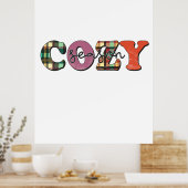 Poster Saison cosy de cadeaux de Noël (Cuisine)