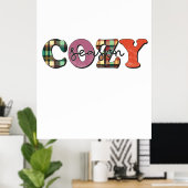 Poster Saison cosy de cadeaux de Noël (Bureau à domicile)