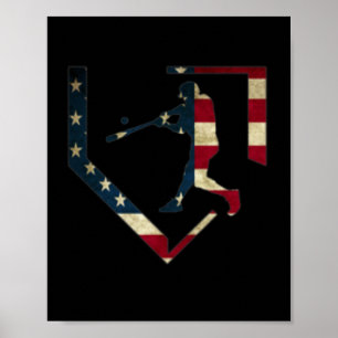 Poster Saison de baseball au lycée Joueur de balle univer