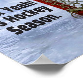 Poster Saison de hockey glace froid drôle Humour canard (Coin)