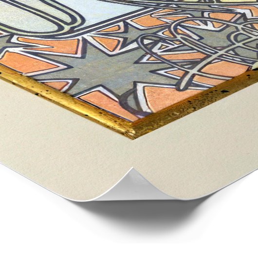 Poster Saison de l'Hiver Art Nouveau Alphonse Mucha (Coin)