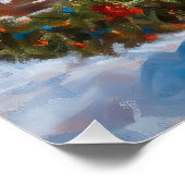 Poster Saison de Noël de Boston Terrier (Coin)