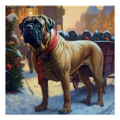 Poster Saison de Noël de Bullmastiff (Devant)