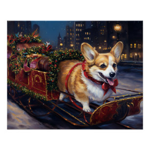 Poster Saison de Noël de Corgi