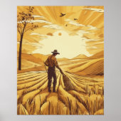 Poster saison de récolte du blé (Devant)