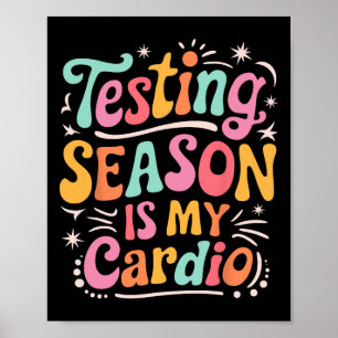 Poster Saison de tests funky est mon jour de test cardio