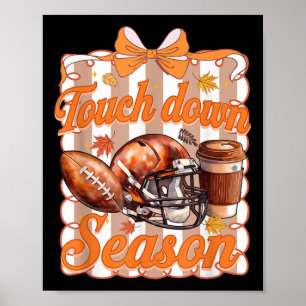 Poster Saison de touché de football, Coquette de football