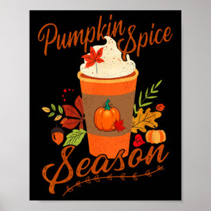 Poster Saison des épices citrouilles Saison des dernières