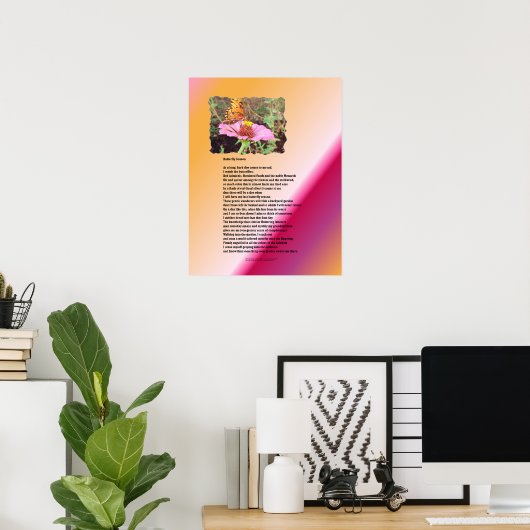 Poster Saison des papillons - Désert (Bureau à domicile)