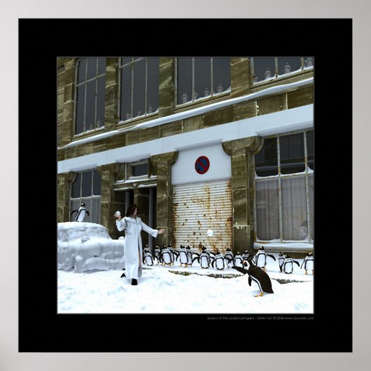 Poster Saison des pingouins ludiques (Devant)