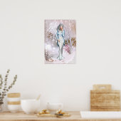 Poster Saison d'hiver Femme Imaginaire (Cuisine)