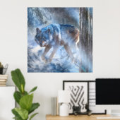 Poster SAISON DU Loup gris DU LOUP (Bureau à domicile)