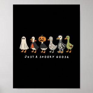 Poster Saison Éffrayante De L'Oie D'Halloween Éffrayante