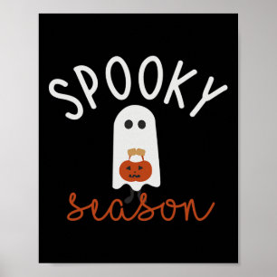 Poster Saison éffrayante Ghost Fun mignon Costume Hallowe